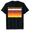 Funny I'm Beersexual Beer Drinking LGBTQ Pride T Shirts Men Humor Streetwear Tee Short Sleeve Unisex Loose Crewneck Clothing