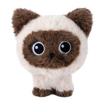 Cute Little Kitten Plush Toy Siamese & Calico Cat Stuffed Animal with Big Eyes Soft PP