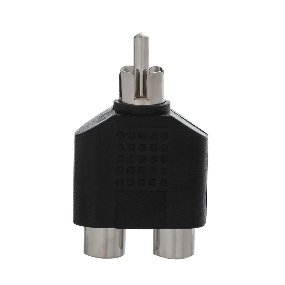 Interconnects Black Video Accessories 3.5mm To 2 RCA Female Male Y Splitter Audio Adapter Converter