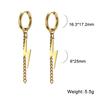 My Shape Fashion Lightning Earrings Women Men Hiphop Hoop Earring Stainless Steel Gold Punk Jewelry Party Ear Accessories