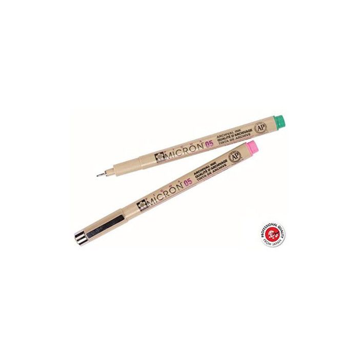 Stylo Feutre - SAKURA - PIGMA MICRON 05 - Étui de 9 - Pointe Fine - Couleurs Assorties
