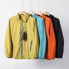Outdoor Hooded Jacket Couple Matching Summer Sports Wear Men's Style Two-Way Zipper Waterproof Running Clothes