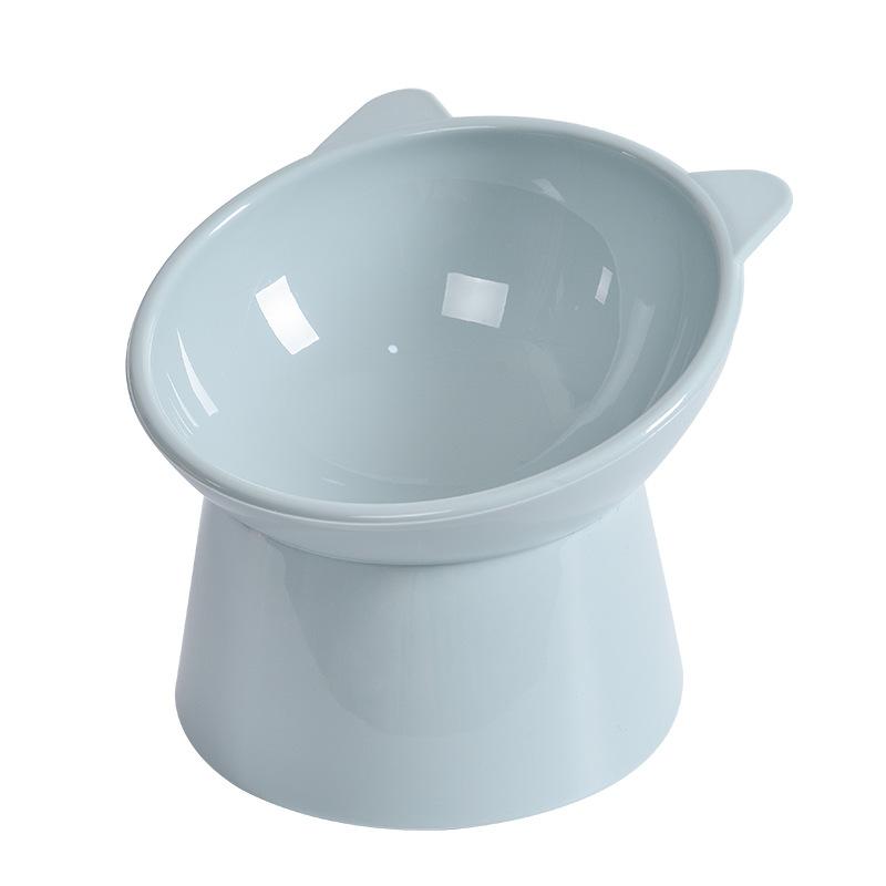 Raised Tilted Pet Food Bowl Plastic Cat Dog Feeding Bowl With Wide Rim And Stable Base For Daily Dry Food And Water Use For Home Pet Feeding Areas