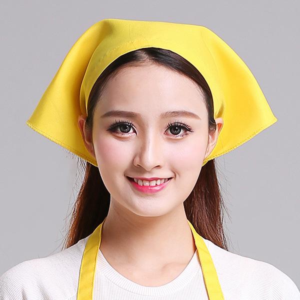 Soft Unisex Triangle Head Scarf Cap Easy Wear for Japanese Restaurant Hot Pot Kitchen Chef and Waiter Workwear