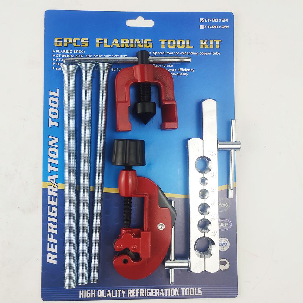 6-Piece Copper Tube Expander & Flaring Tool Set with Spring Tube Bender and Cutter (CT-8012)