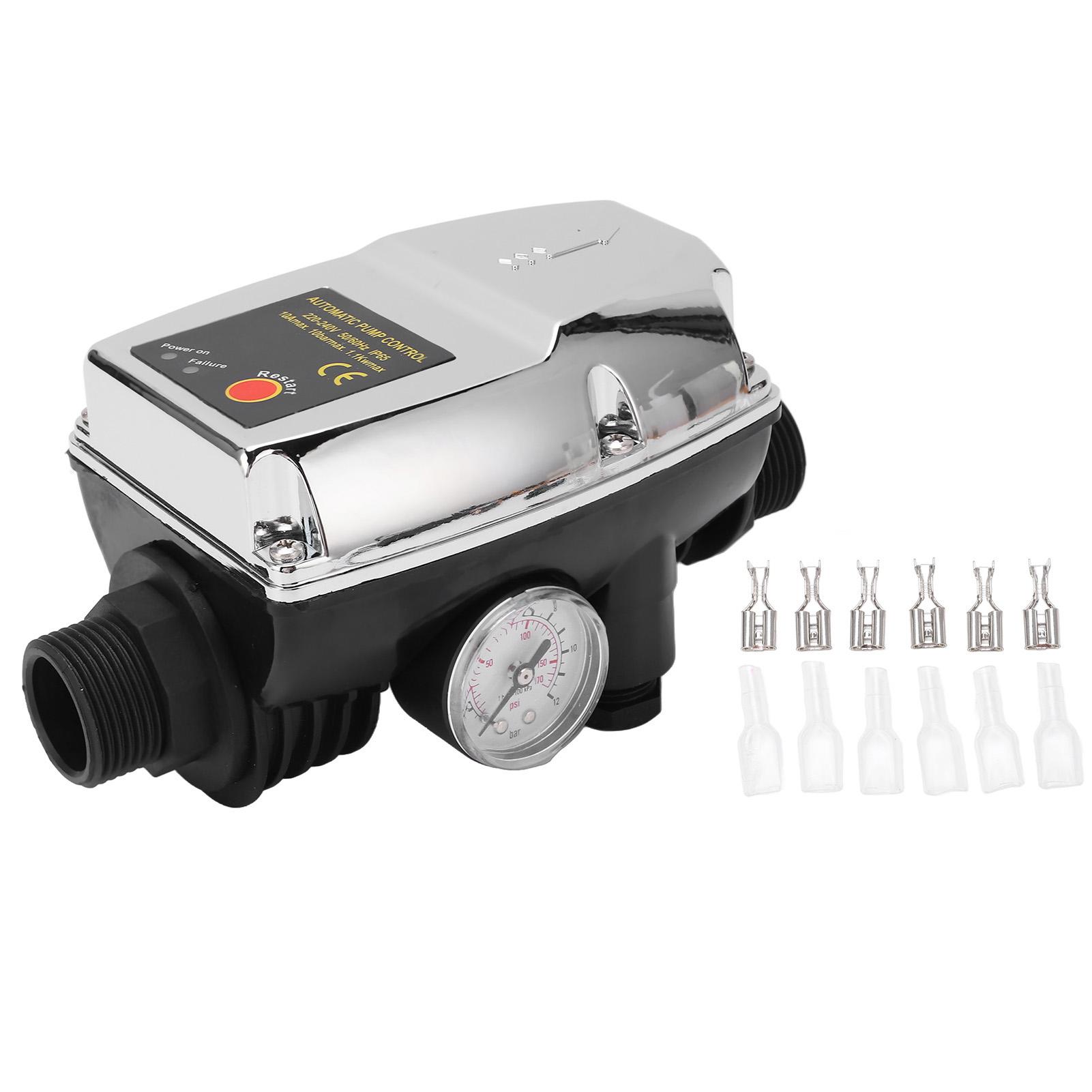 

Контролер водяного насоса Срібний Водонепроникний ABS-корпус Інтелектуальний Автоматичний 10A Реле тиску