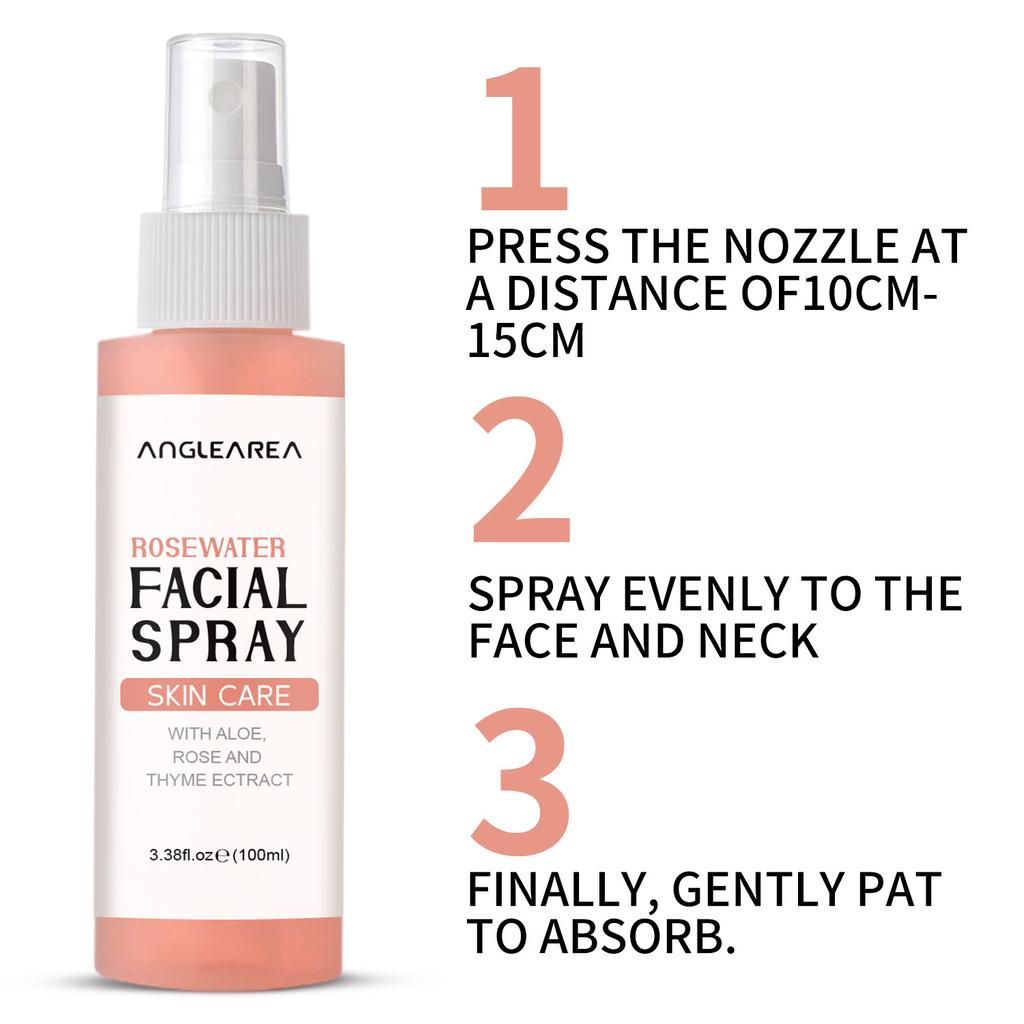 Rosewater Women's Moisturizing Mist 100ml Hydrating Makeup Setting Nourishing Moisturizing Nourish Hydrate Smooth and Delicate