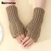 Botvotee Sleeves for Women Y2k Accessories Free Shipping Arm Sleeves Women Arm Warmers Winter Knit Warm Arm Guard Half Finger