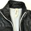 Italian L(!)W BRAND Leather Jacket Men M Black Rider Zip Jumper cBH552(USED)