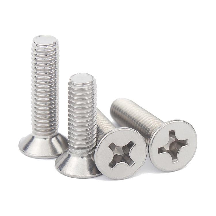 304 Stainless Steel Phillips Flat Head Countersunk Machine Screw