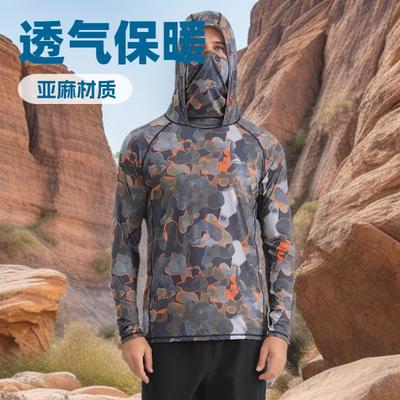 Mens UV Protection Quick Dry Cycling Jersey Lightweight Breathable Hooded Fishing Outdoor Sport Shirt