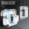 LeReach For Apple AirPods Pro 3 Mega Case Fiber Armor PC+TPU Magnetic Pop- Open Earphone Cover Protection For AirPods 4