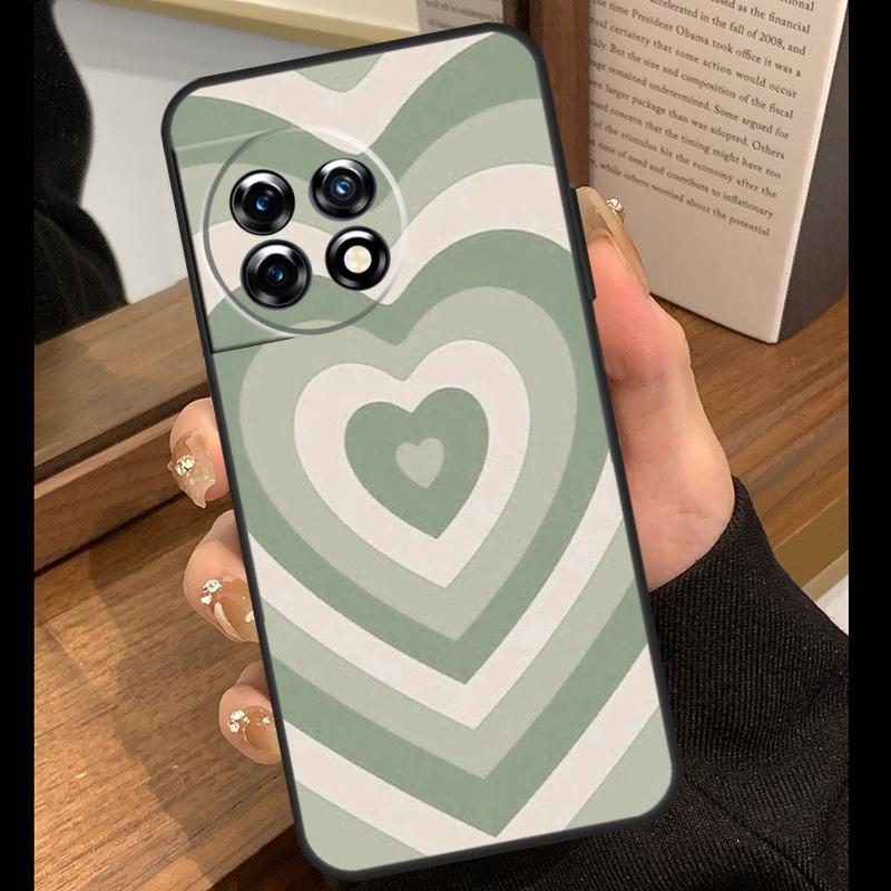 Latte Love Brown Heart Aesthetic Case For OnePlus 15 R 13T 13R 12R 10T 8T 13 12 11 9 10 Pro Nord 5 CE 4 2 3 Lite N20 N30 Cover