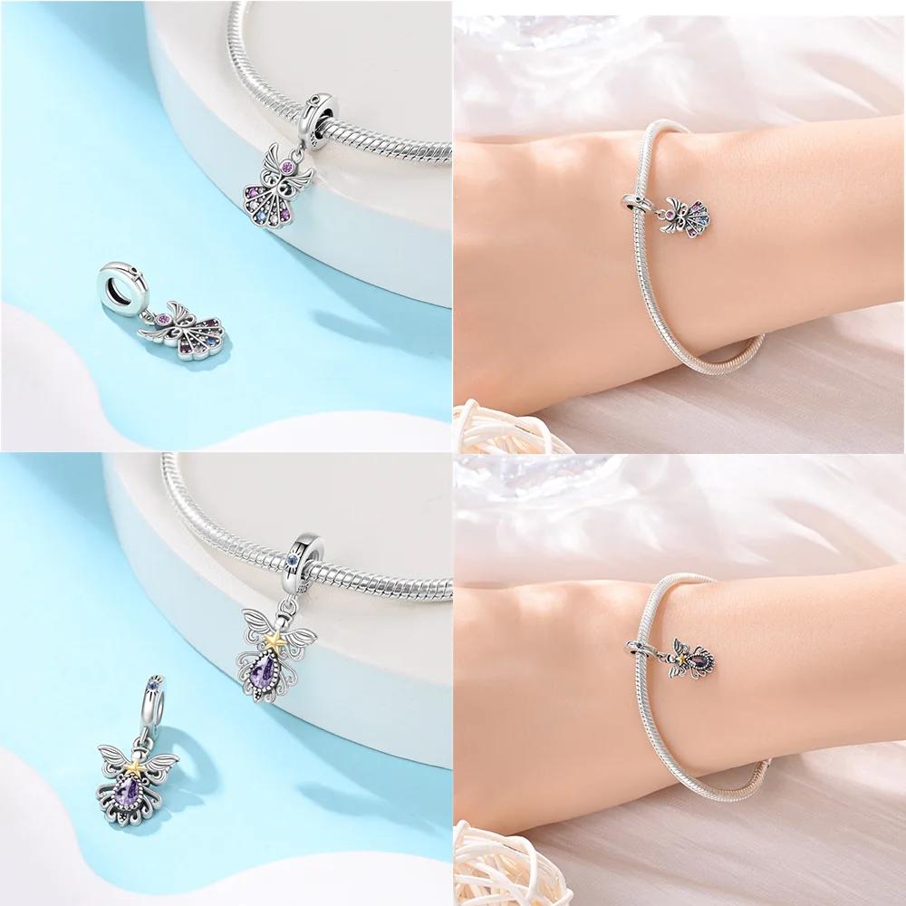 Decorative Charms Plata Originales Pearl Angel Beads For Charms Copper Chic Bracelet Beads Jewellery Making Women'S Gift