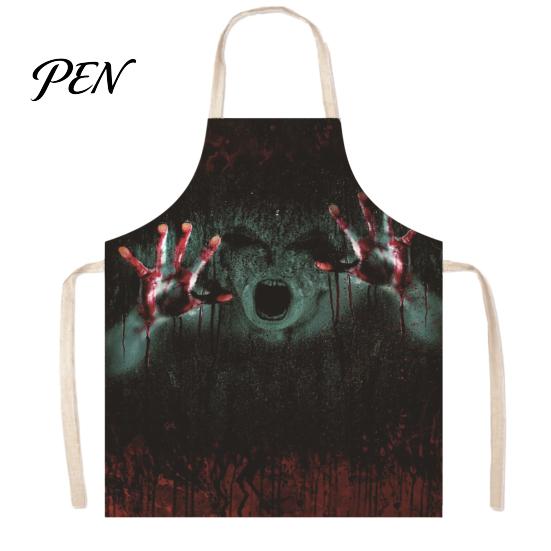 Horror Party Supplies Halloween Butcher Apron with Realistic Blood Stain, Washable Protective Work Apron, Cosplay Devil Outfit Costume Prop