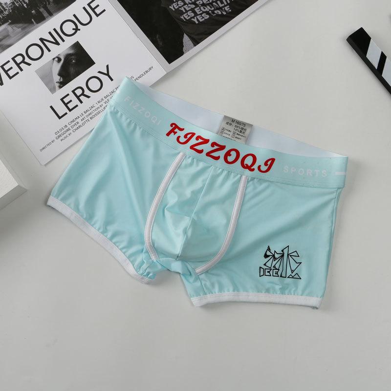 

Бавовняні труси чоловічі безшовні чоловічі нижня білизна труси труси сексуальний чоловік відкритий отвір для пеніса інтимна білизна сумка трусики чоловічі 2XL світло-синій колір