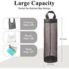 TOGETRUE Plastic Bag Holder, Grocery Bag Holder Mesh Hanging Storage Bag Dispenser (Black 2 Packs)