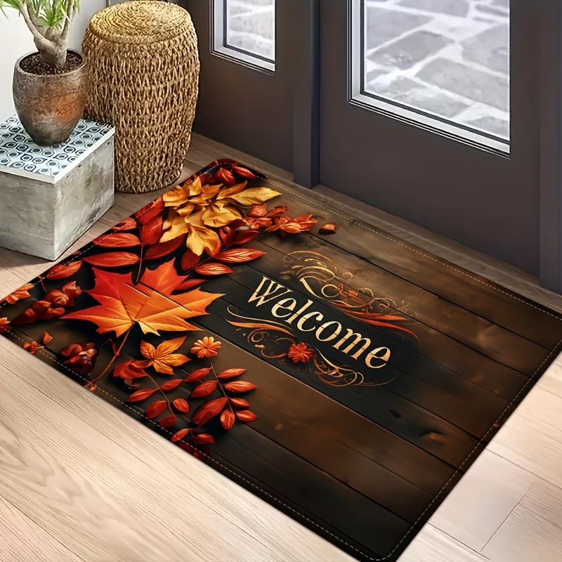 

Festival Autumn Welcome Mat, Machine Washable, Anti-Slip, Durable And Easy To Clean - Perfect For Home Entrance Use. 40X60CM(1.3X2FT