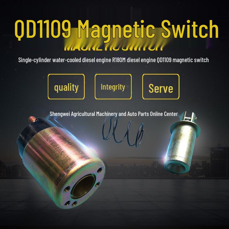 8HP 12V QD1109 Diesel Engine Starter with Electromagnetic Pull Switch