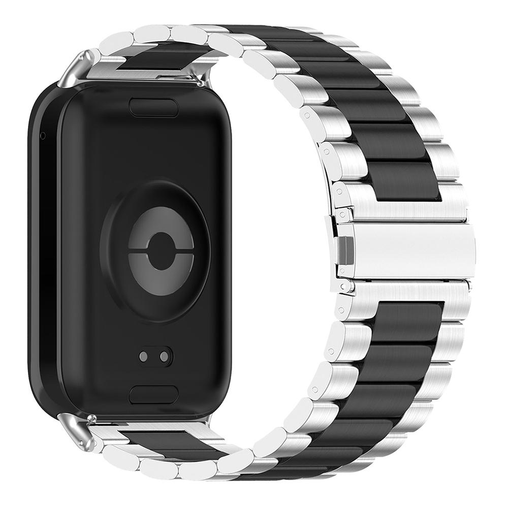 

Stainless Steel Watch Band for Xiaomi Smart Band 8 Pro Watch Strap with Tool,Spring Bar Silver/Black/Silver