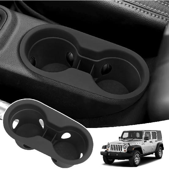 Console Cup Holder Inserts for 2002-2006 Toyota Camry Accessories Camry Cup Holder Coasters Non-Slip Silicone Drink Holder Black