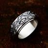 Vintage Punk Carved Devil Eyes Fidget Ring For Men Women 316L Stainless Steel Rotatable Rings Fashion Jewelry Gift