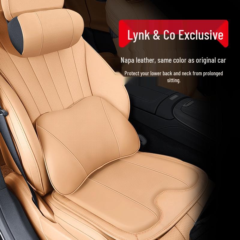 Headrest & Lumbar Support Cushion for Lynk & Co 01-09 New Energy Vehicles.