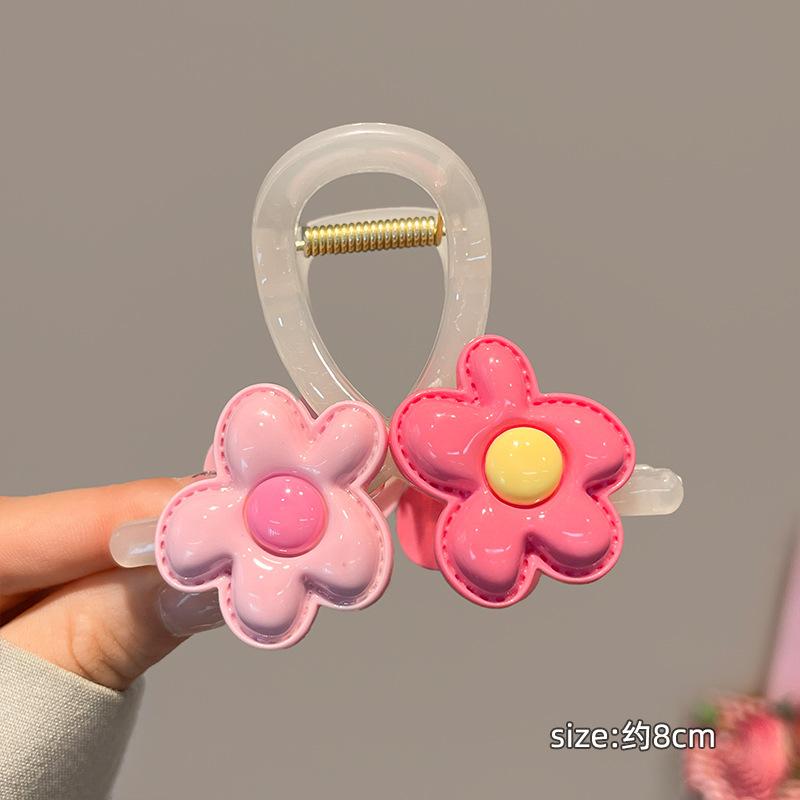 1Pcs Fashion Cute Contrasting Flower Hair Claws For Women Girls Party Hair Accessories