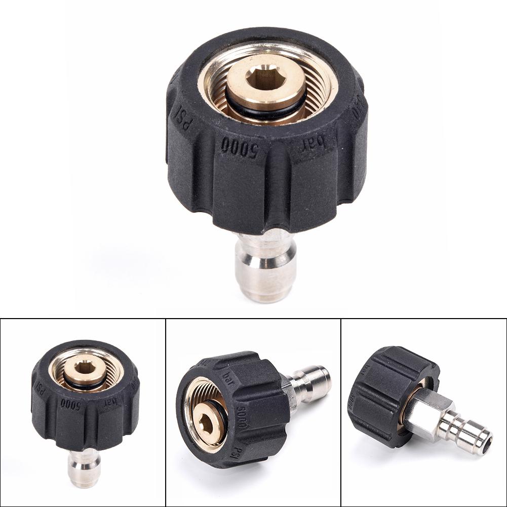Jet Pipe Nozzle Set Dredge Wash Fitting Pressure Washer Connector M22/14 To 1/4 Inch Quick Release Male Replacement