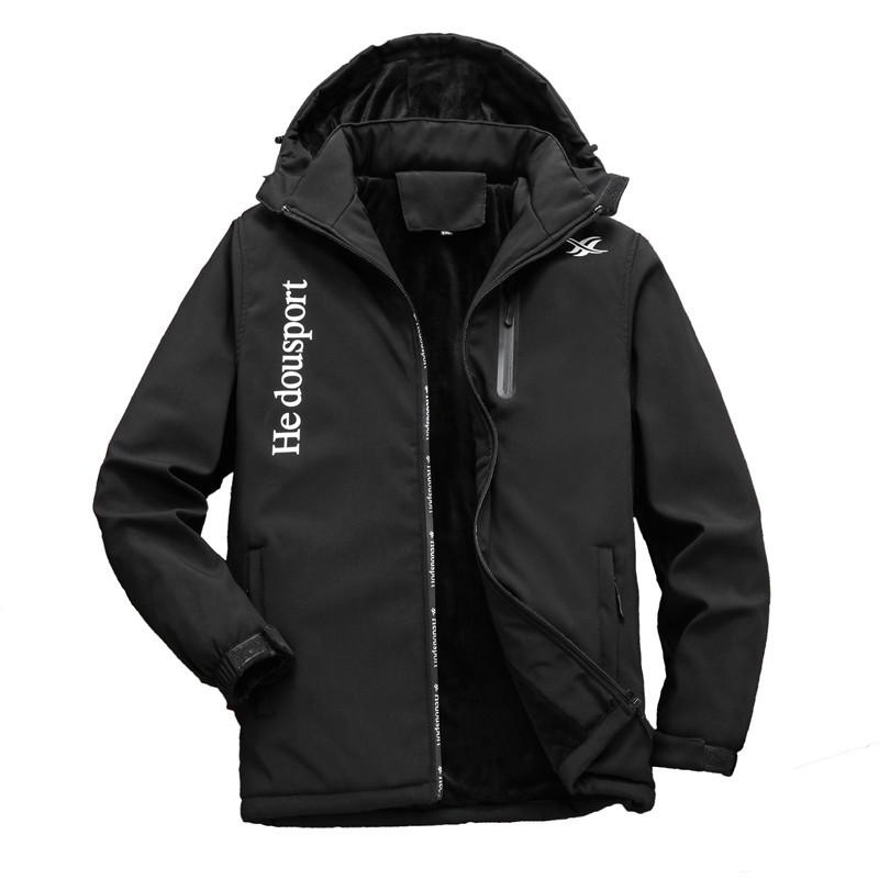 Trendy jackets for men and women, outdoor couples, same style jackets, mountaineering detachable hood, warm, windproof and waterproof jackets for men
