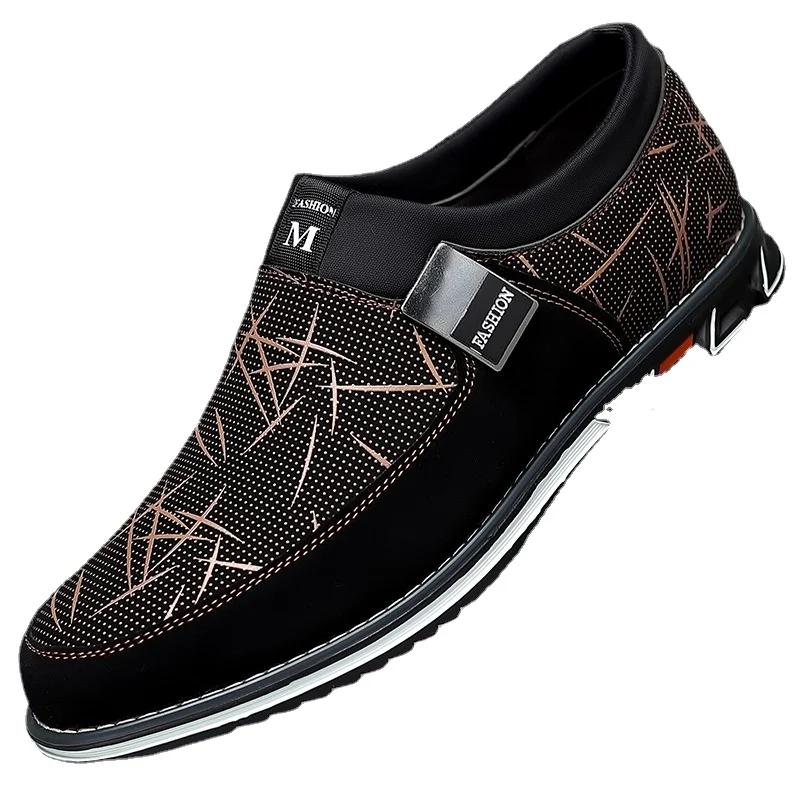 Men's Leather Shoes Classic Casual Fashion Anti-slip Loafers for Men Business Moccasins Big Size Shoes Zapatillas De Hombre Male