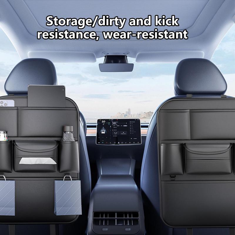 Backseat Car Organizer Car Seat Organizer For Backseat Leather Protector Cup Holder Tissue Holder Storage Pockets Kick Mat For CHINA