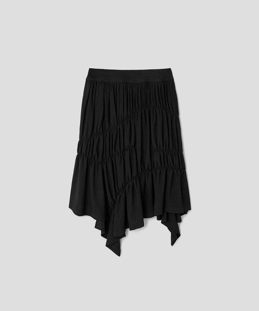Anggae Unbalanced Balloon Skirt Black