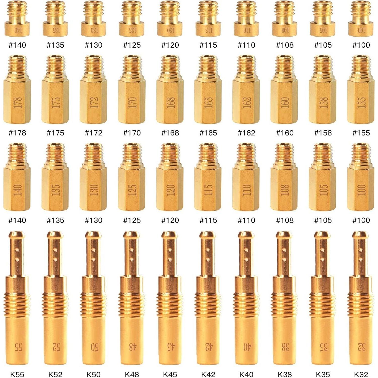 40pcs Keihin Jet Kit for Keihin Carburetor OKO KOSO CVK PE PWK 40-Pack золотой