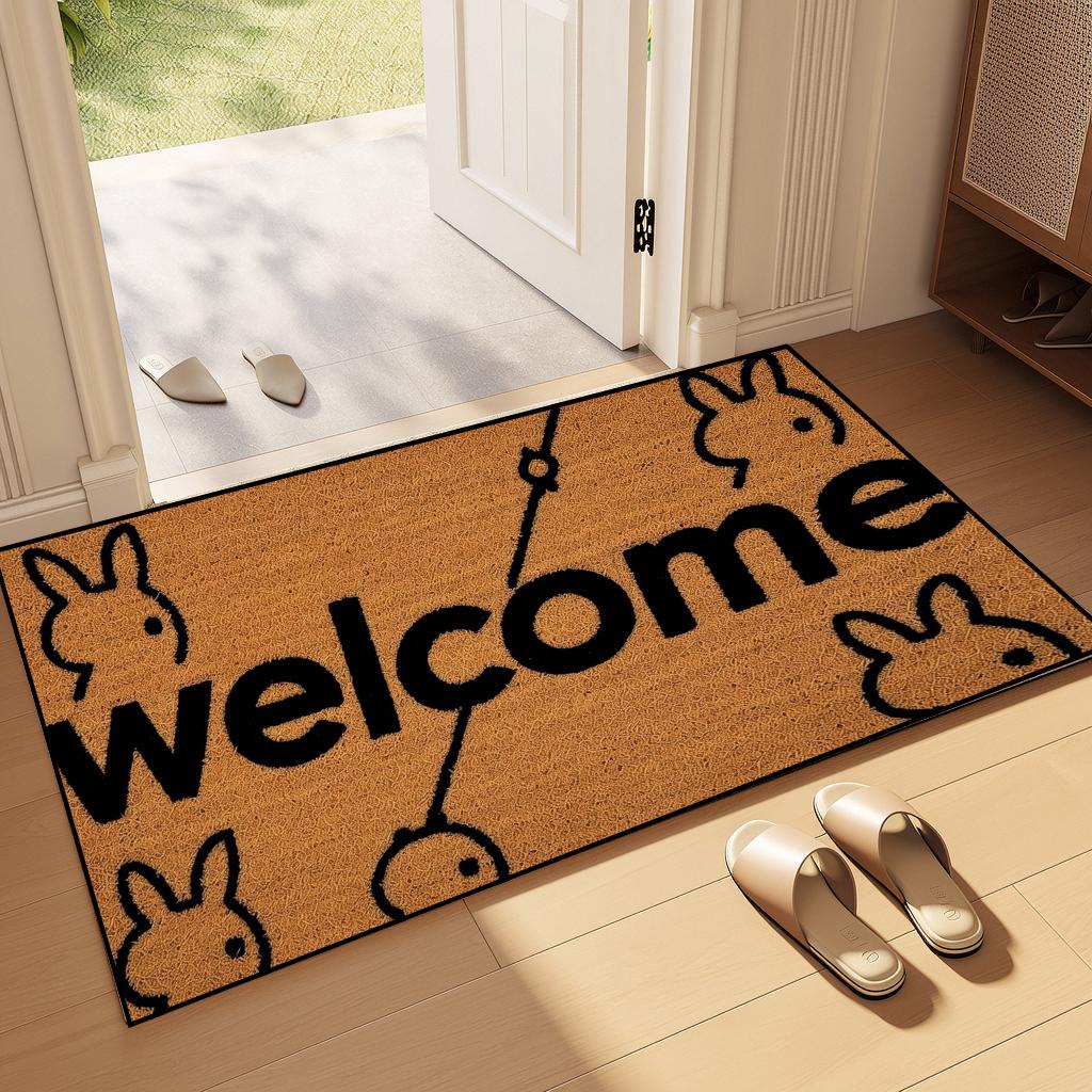 Animal World - Printed doormat - Welcome mat for entrance, porch - Non-slip natural home accessories, minimalist original design