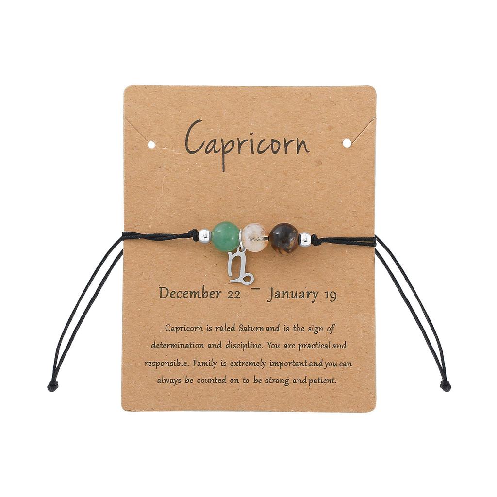 Astrology Gemstone Wristband Unique Water Crystal Constellation Handcrafted Unisex Accessory