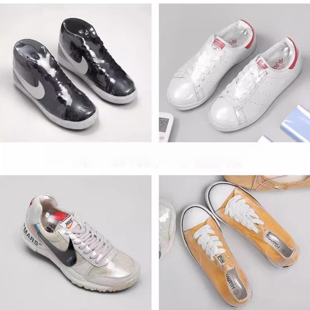 100pcs Multi Specification Durable PVC Heat Shrink Film Cylindrical Transparent Plastic Packaging Film Suitable for Shoe, Clothing/toy/gift Packaging