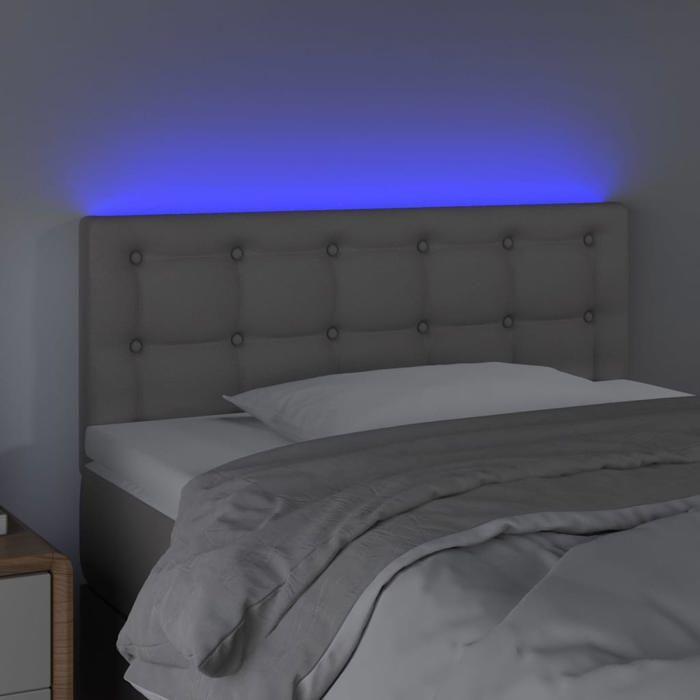 Maison Exclusive - Tête de lit à LED Gris 90x5x78/88 cm Similicuir