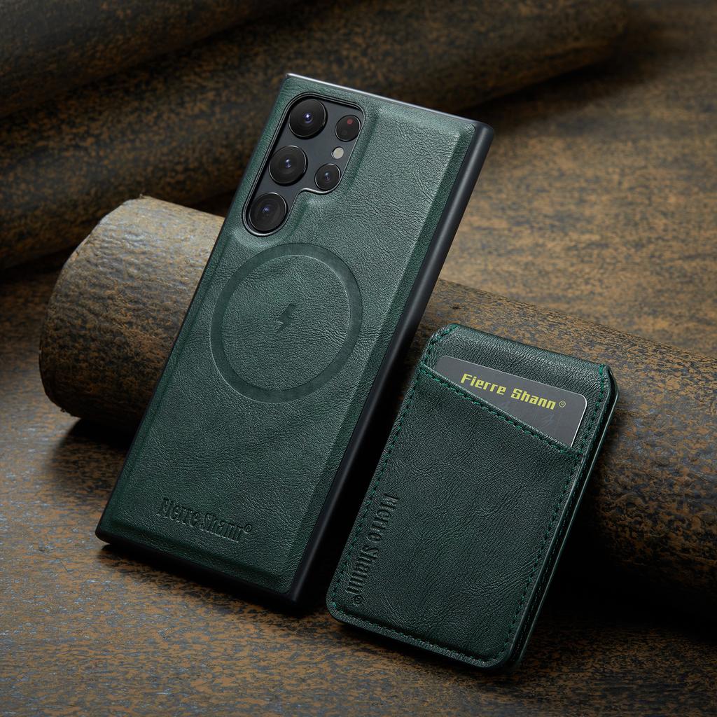 2 in 1 Cards Solt Wallet Leather RFID Wireless Charging Magnetic Case For Samsung Galaxy S24 Ultra S23 Plus S22 Kickstand Cover