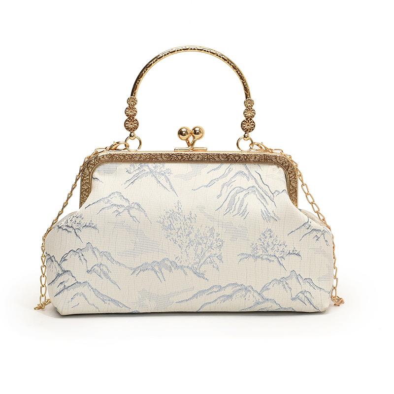 

Текстурована сумка жіноча нова модна модна сумка 2024 р. сумка-кліпса сумка-ніша з дизайном через плече синій