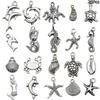 20/100Pcs Kc Silver Gold Plated Ocean-Themed Charm Set Random Assortment – Diy Jewelry Making Kit For Necklaces
