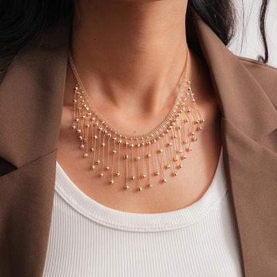 Line Tassel Necklace, Personalized Trend, Simple Collarbone Chain Design, Sense of Decoration