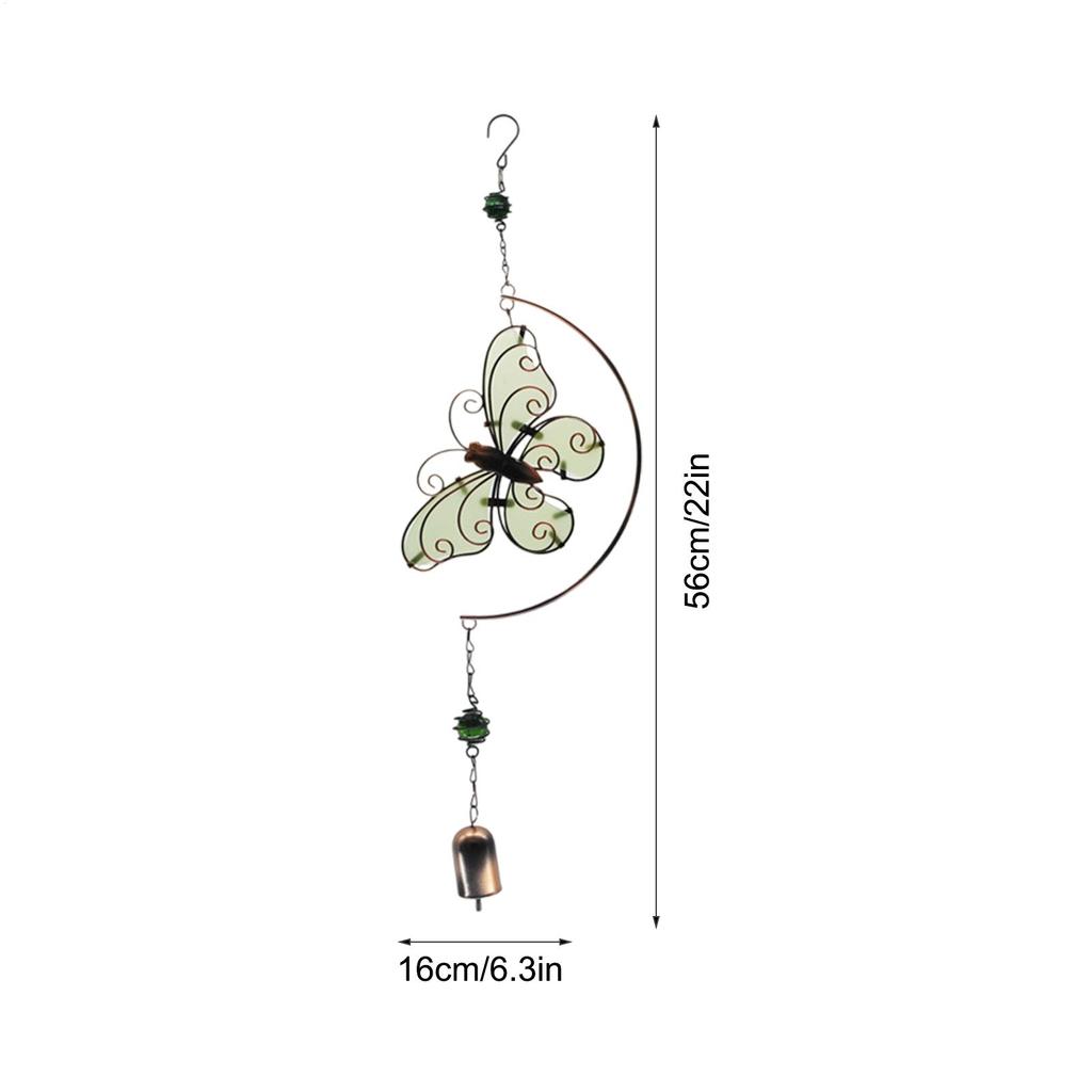 Solar Wind Chimes 2D Waterproof Dragonfly Glowing Decor Wind Chimes For Outside Solar Powered For Garden Yard Patio Porch