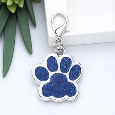 Palm Print Pet Pendant Dog Cat Keychain Lobster Clasp Accessories Key Ring for Pet Lovers Fashionable Pet Supplies