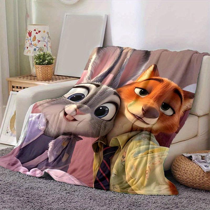 

1pc, Zootopia Movie Characters Blanket Home Decor, Couch Throw, Outdoor Blanket, Gift for Friends, Flannel Coverlet Perfect for Bedroom 80x120cm