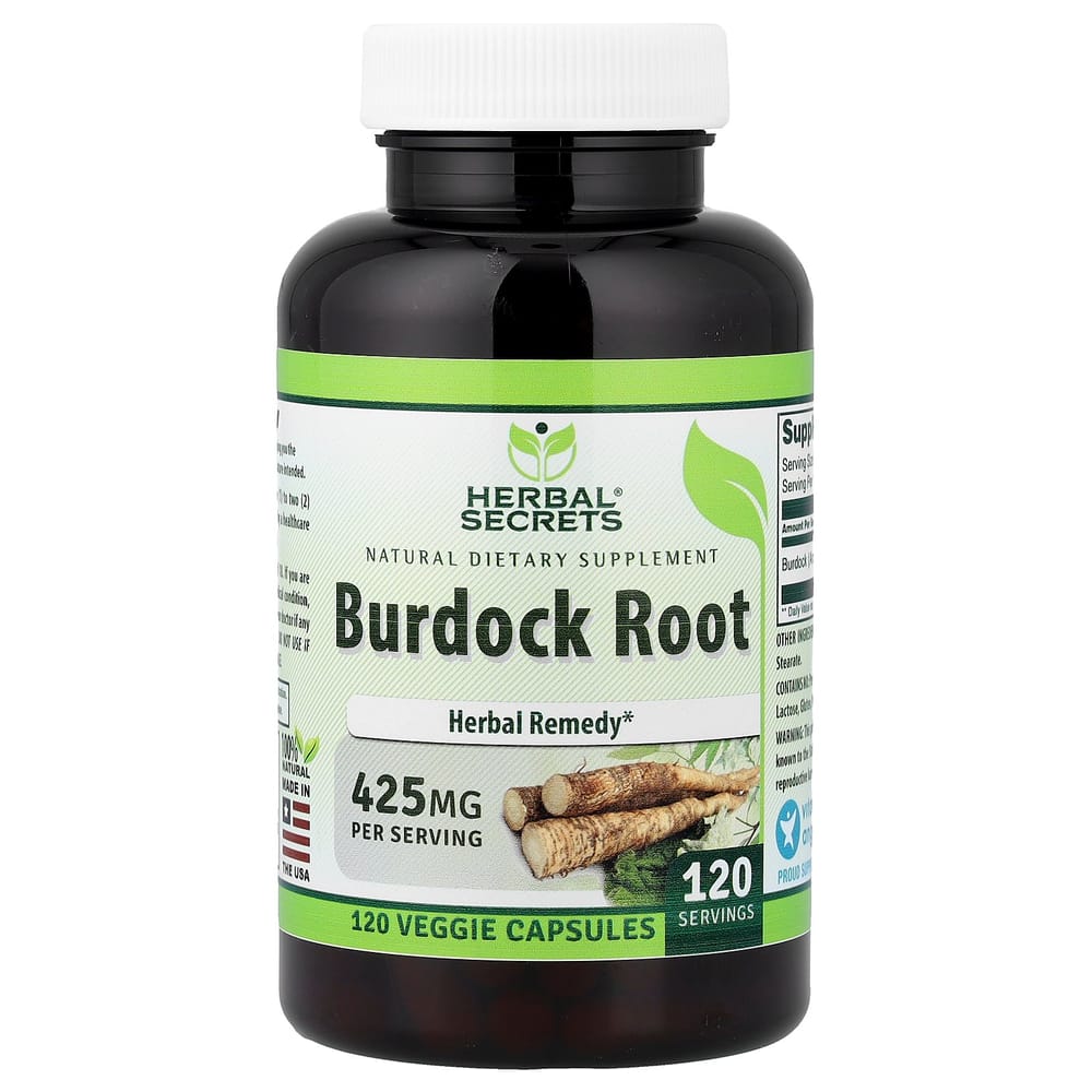 iHerb Burdock Root 425mg Veggie Capsules 120 Tablets