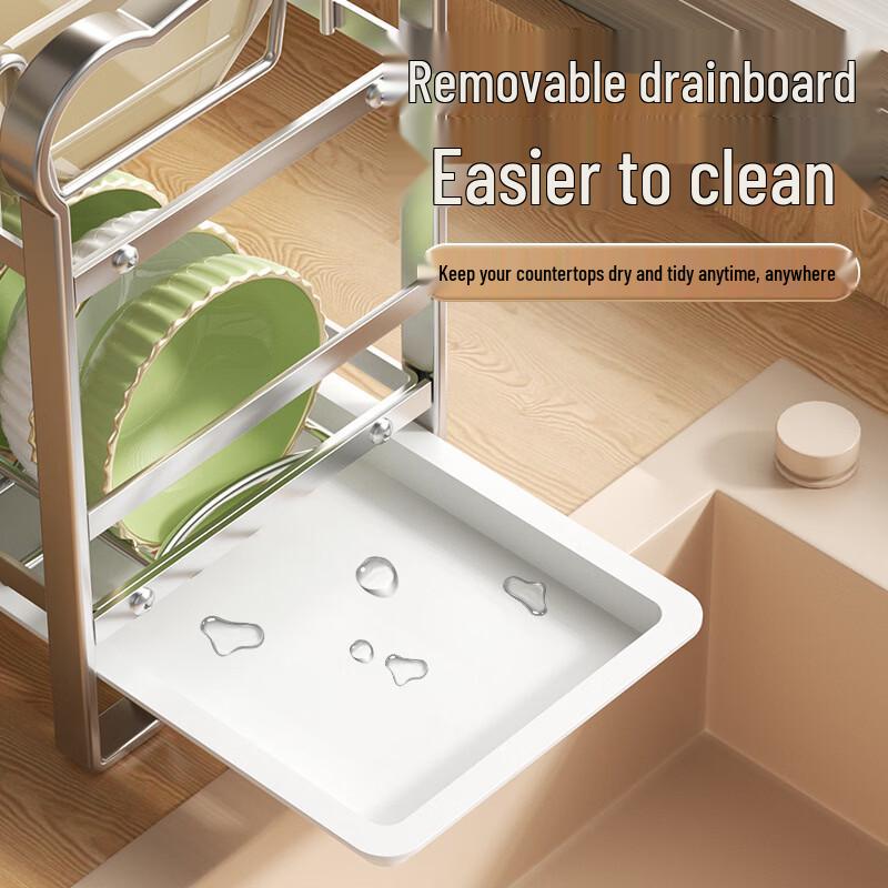 3-Tier Stainless Steel Dish Drying Rack