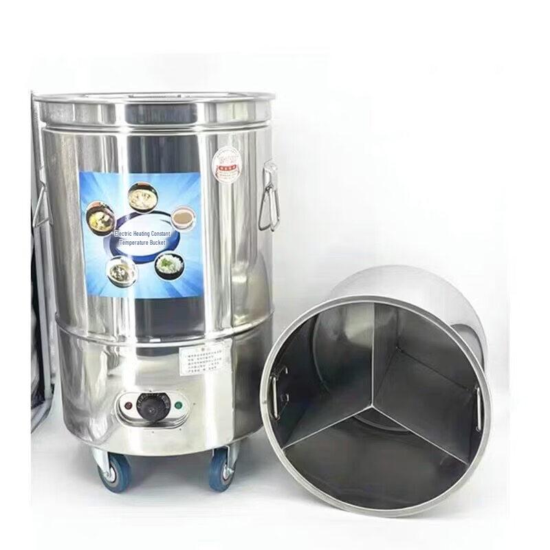 JPHZNB Electric Stainless Steel 3-Compartment Food Warmer