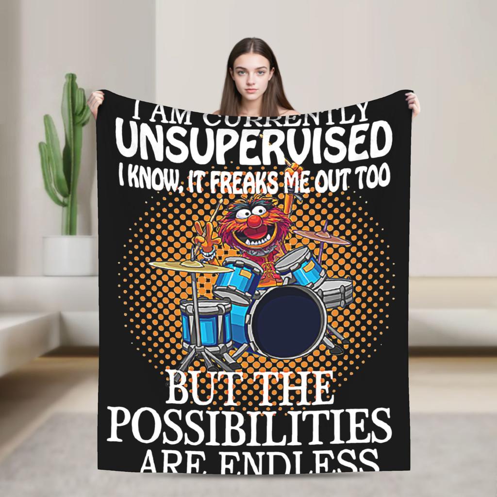 The Muppet Babies Time to Play Blankets Flannel Funny Breathable Throw Blankets for Home Winter