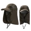 Unisex Quick-Dry Sun Protection Hat with Detachable Curtain for Outdoor Activities